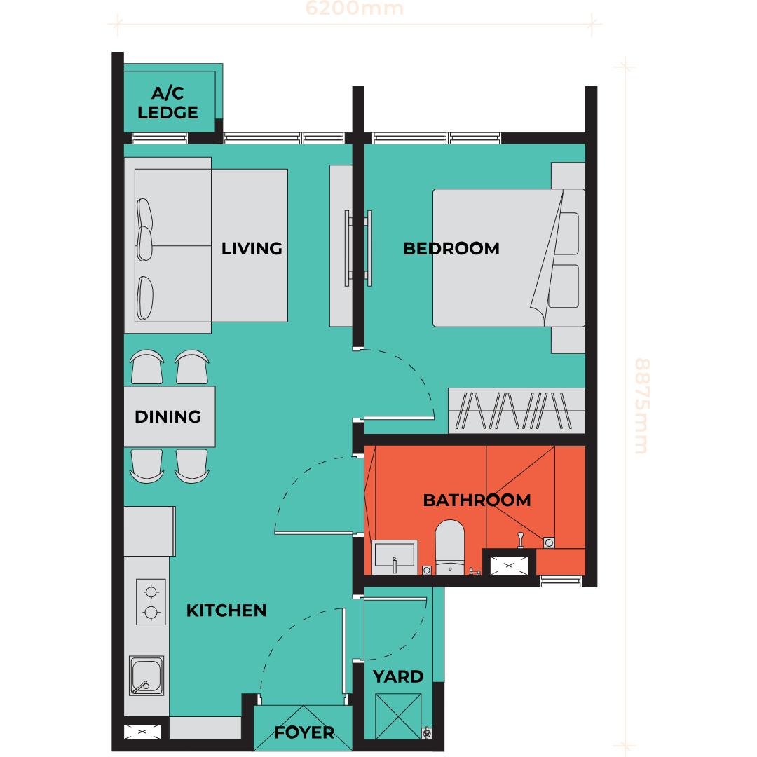 Type A (484SQFT)